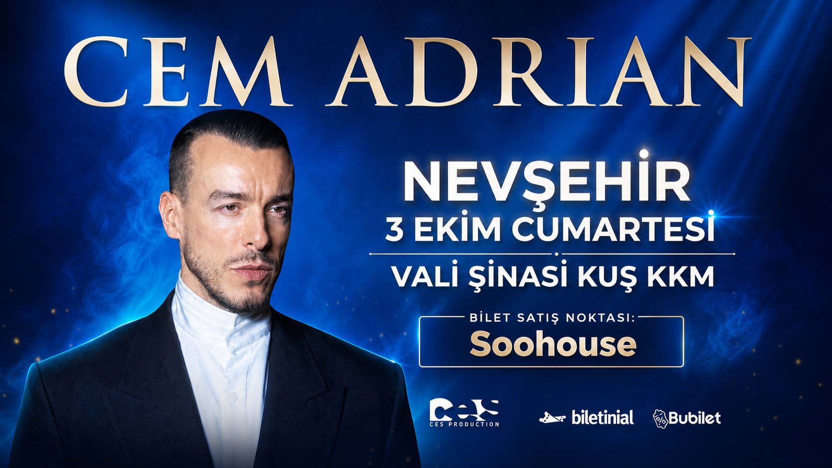 Cem Adrian 3 Ekim’de Nevşehir’de sahne alacak