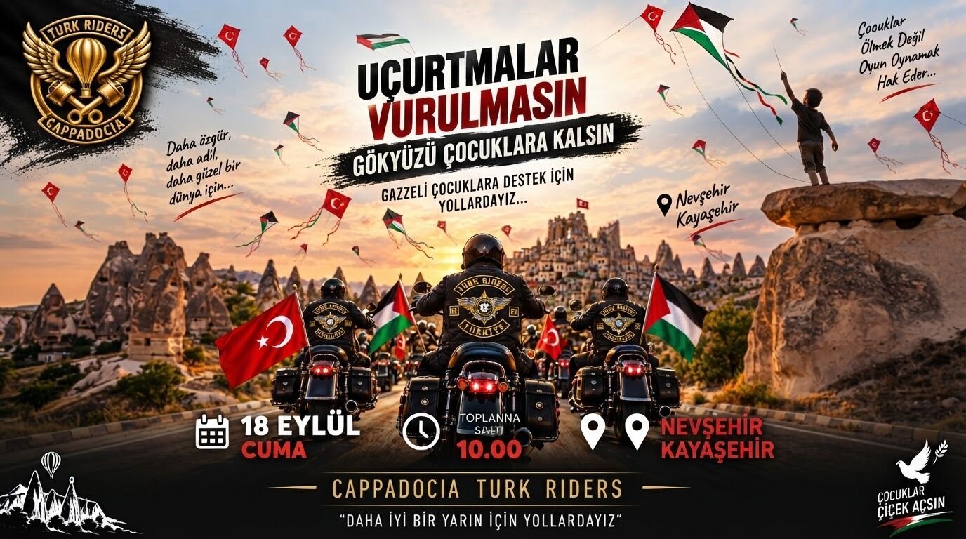 Nevşehirli Motosikletçiler Gazze’deki Çocuklar İçin Konvoy Yapacak