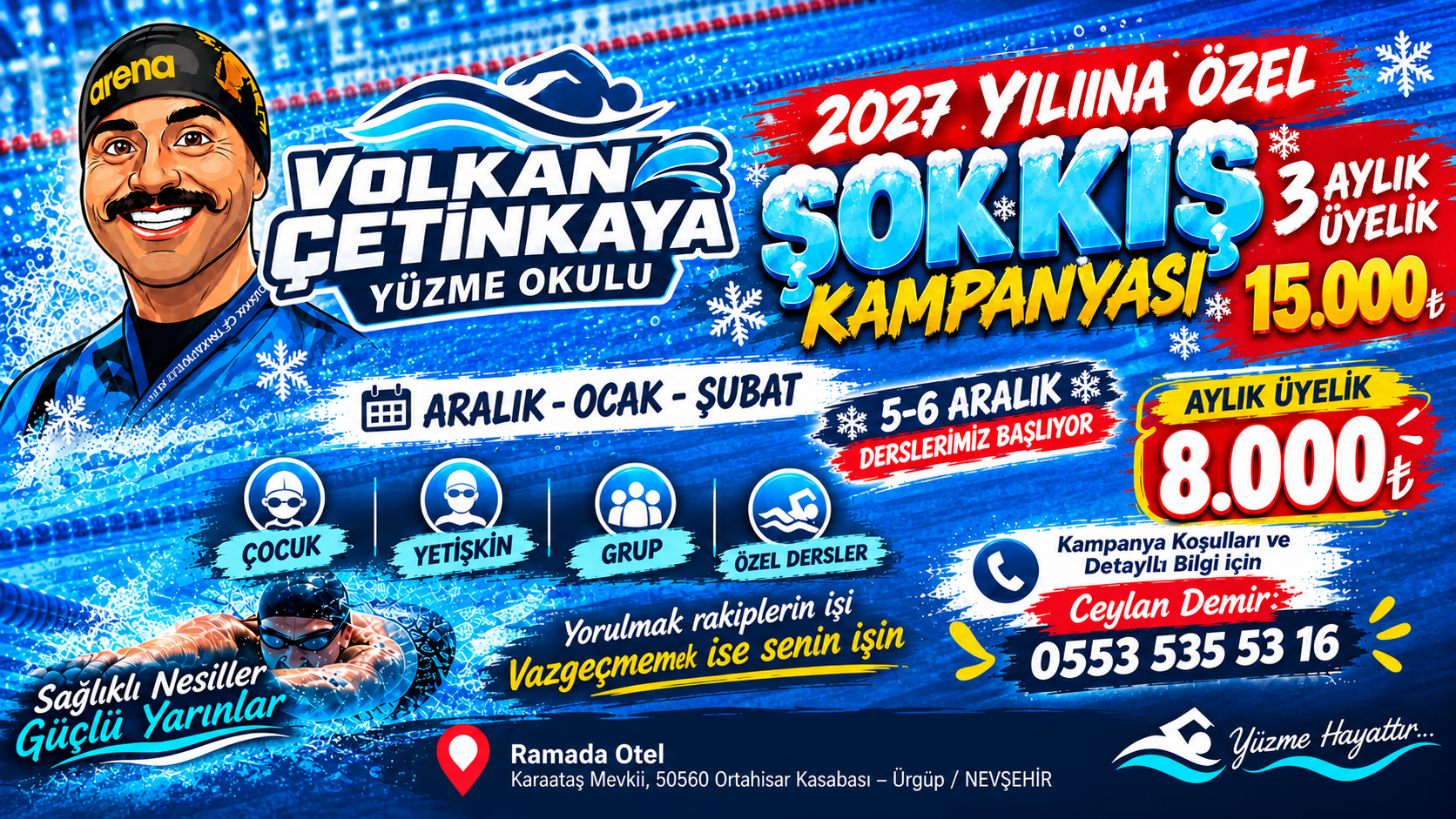 Volkan Çetinkaya’da Nevşehir’de kış kampanyası
