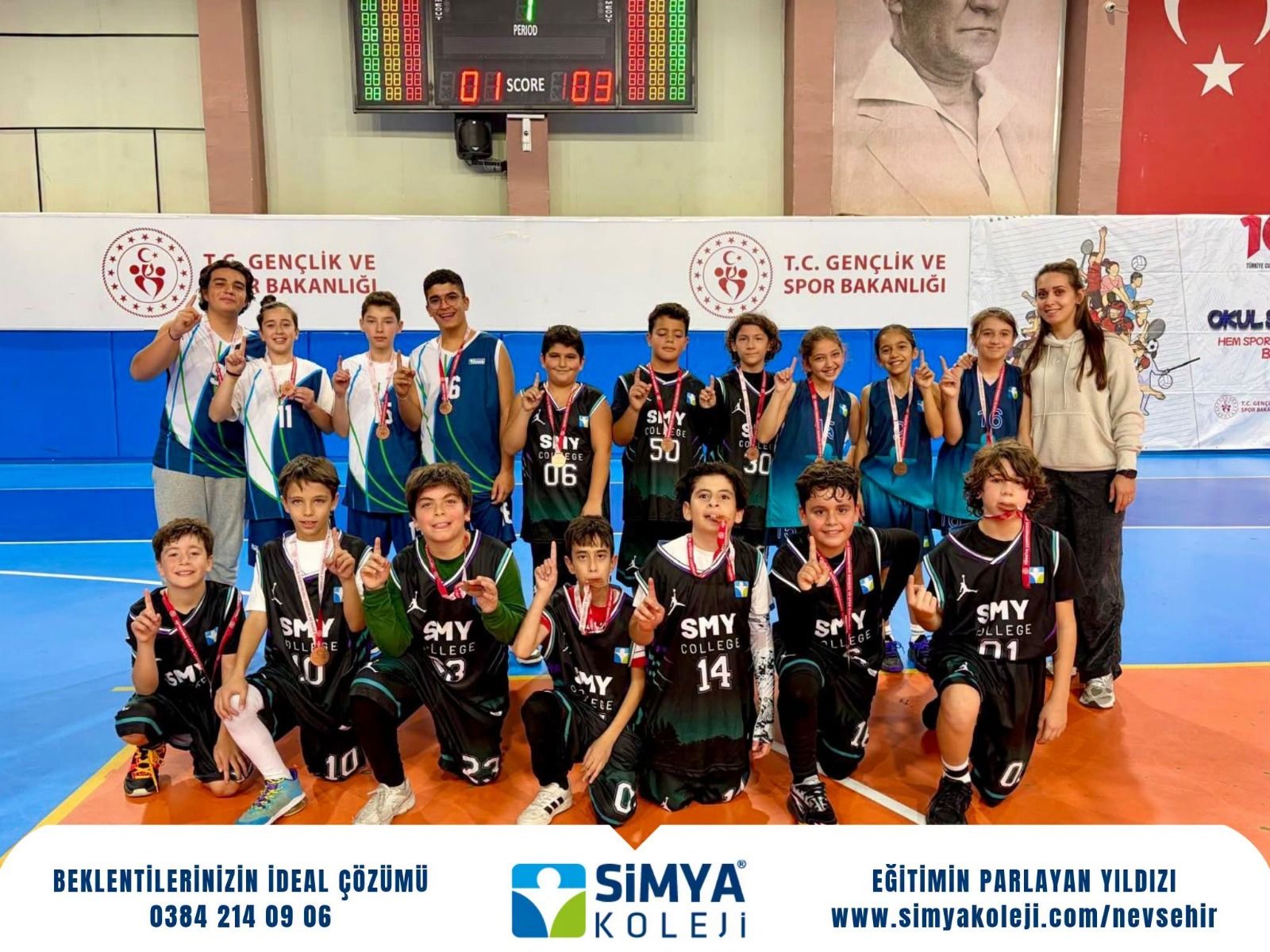 Nevşehir Simya Koleji’nden Cumhuriyet Kupası’nda Üç Şampiyonluk Birden!